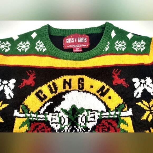 Guns N Roses Ugly Christmas Knit Sweater Rock n Roll sz S Winter Unisex Men's - Picture 7 of 16